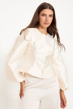 Vendela Balloon Sleeve Blouse - Ivory