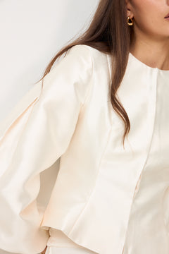 Vendela Balloon Sleeve Blouse - Ivory