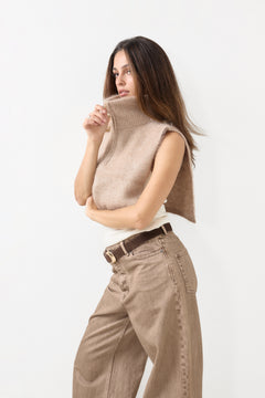Belinda Chunky High Neck - Hazel Beige