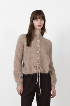 Sophia Chunky Cardigan - Hazel Beige