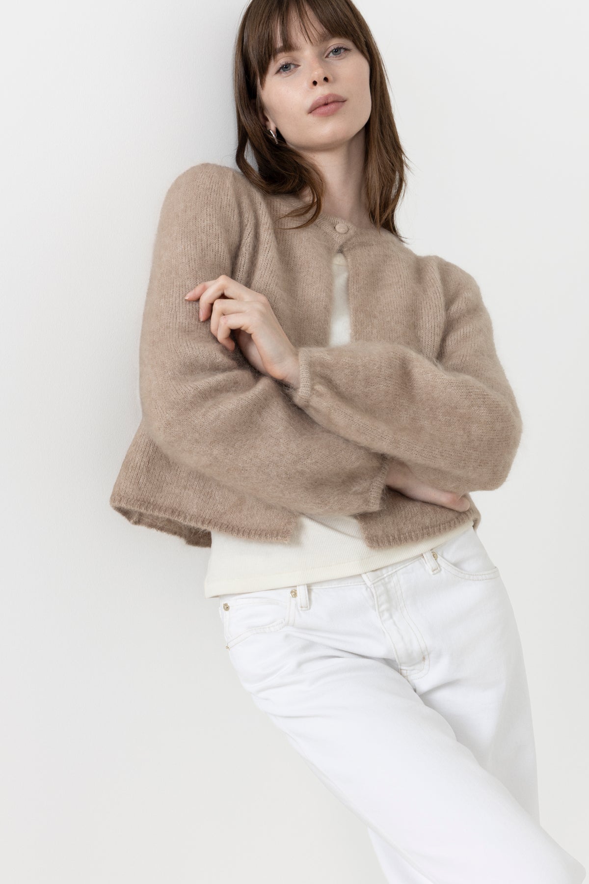 Amelia Chunky Cardigan - Hazel Beige