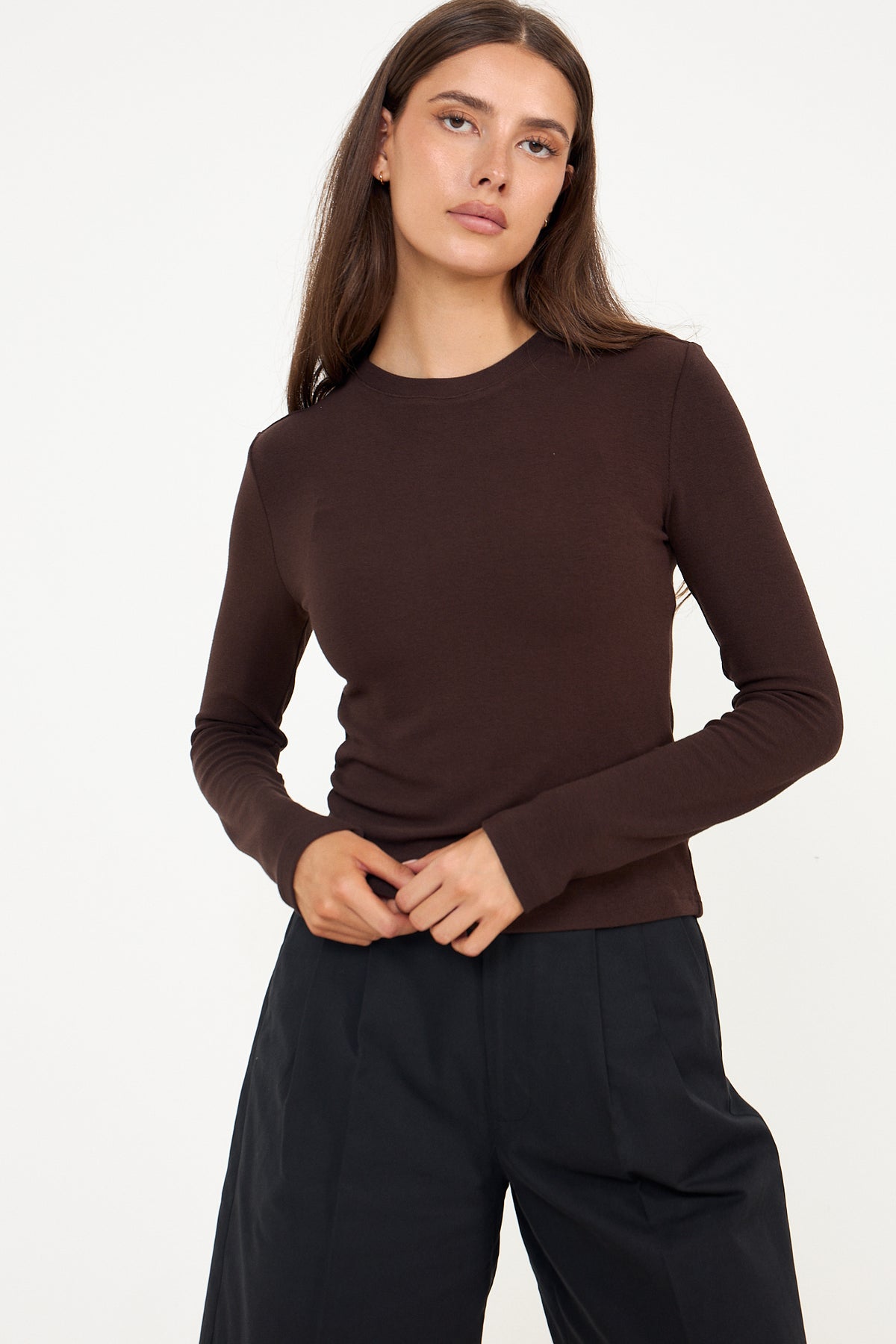 Lidie Ls Top - Chocolate