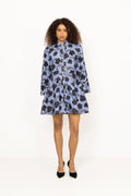 Cord Mini Dress - Blue Peony