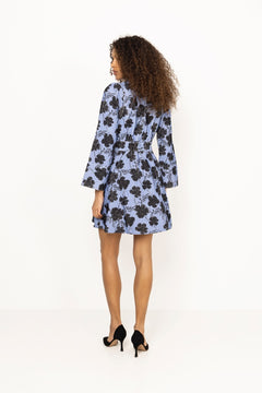 Cord Mini Dress - Blue Peony