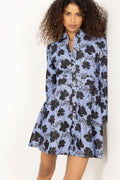 Cord Mini Dress - Blue Peony
