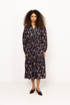 Bohemian Belt Dress - Midnight Paisley