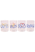 Jet Set Glassware Set Of 4 - Clear