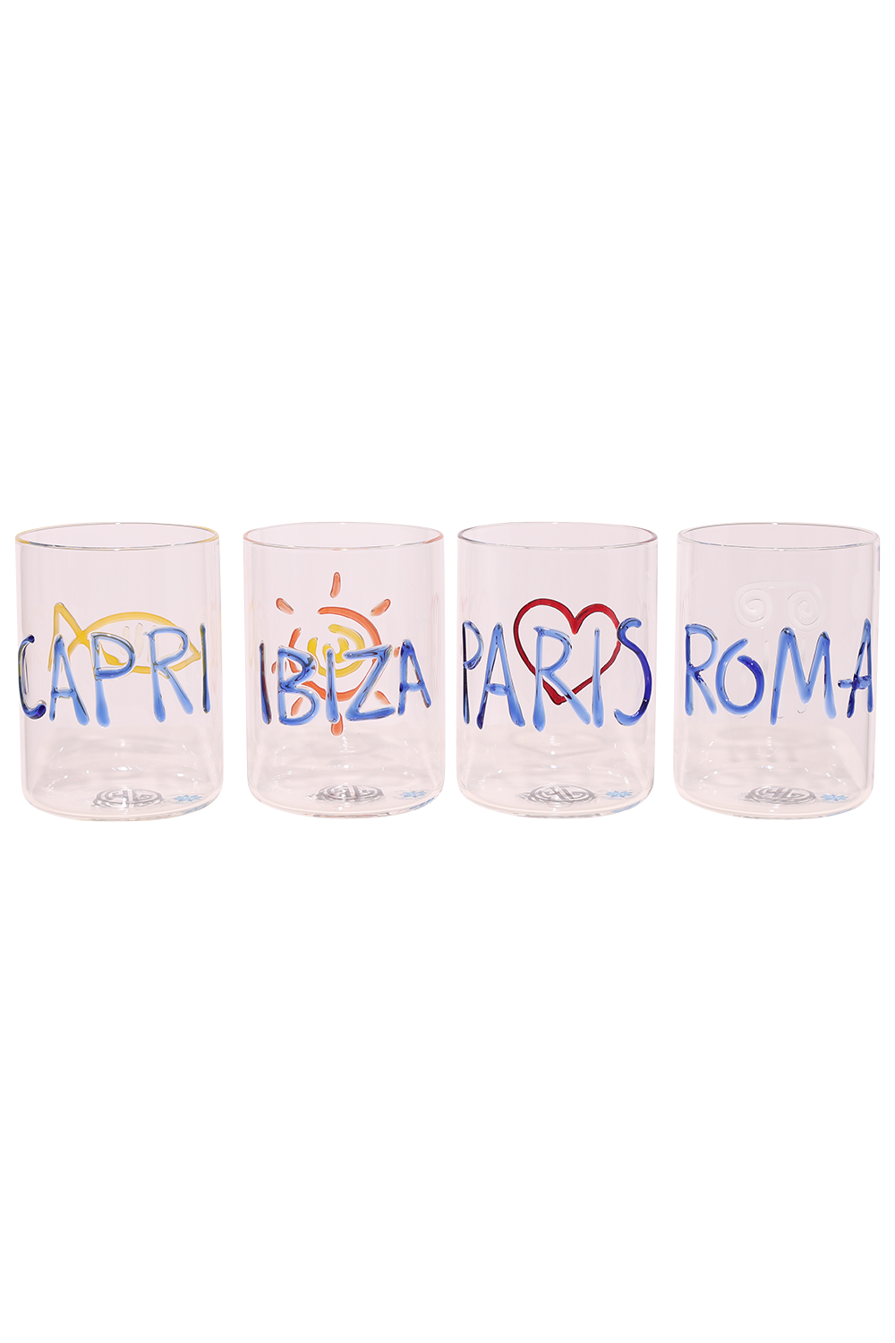 Jet Set Glassware Set Of 4 - Clear