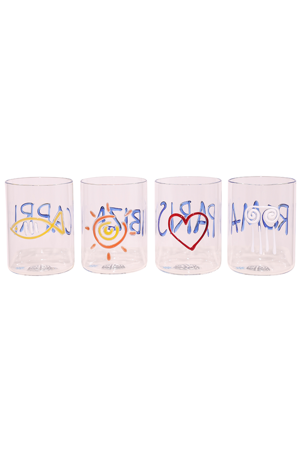 Jet Set Glassware Set Of 4 - Clear