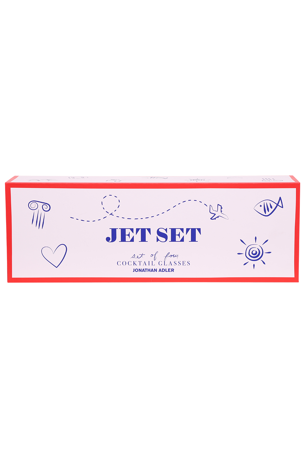 Jet Set Glassware Set Of 4 - Clear