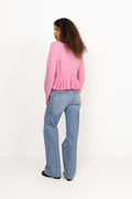 Yasemily Ls Peplum Knit Pullover S. - Moonlite Mauve