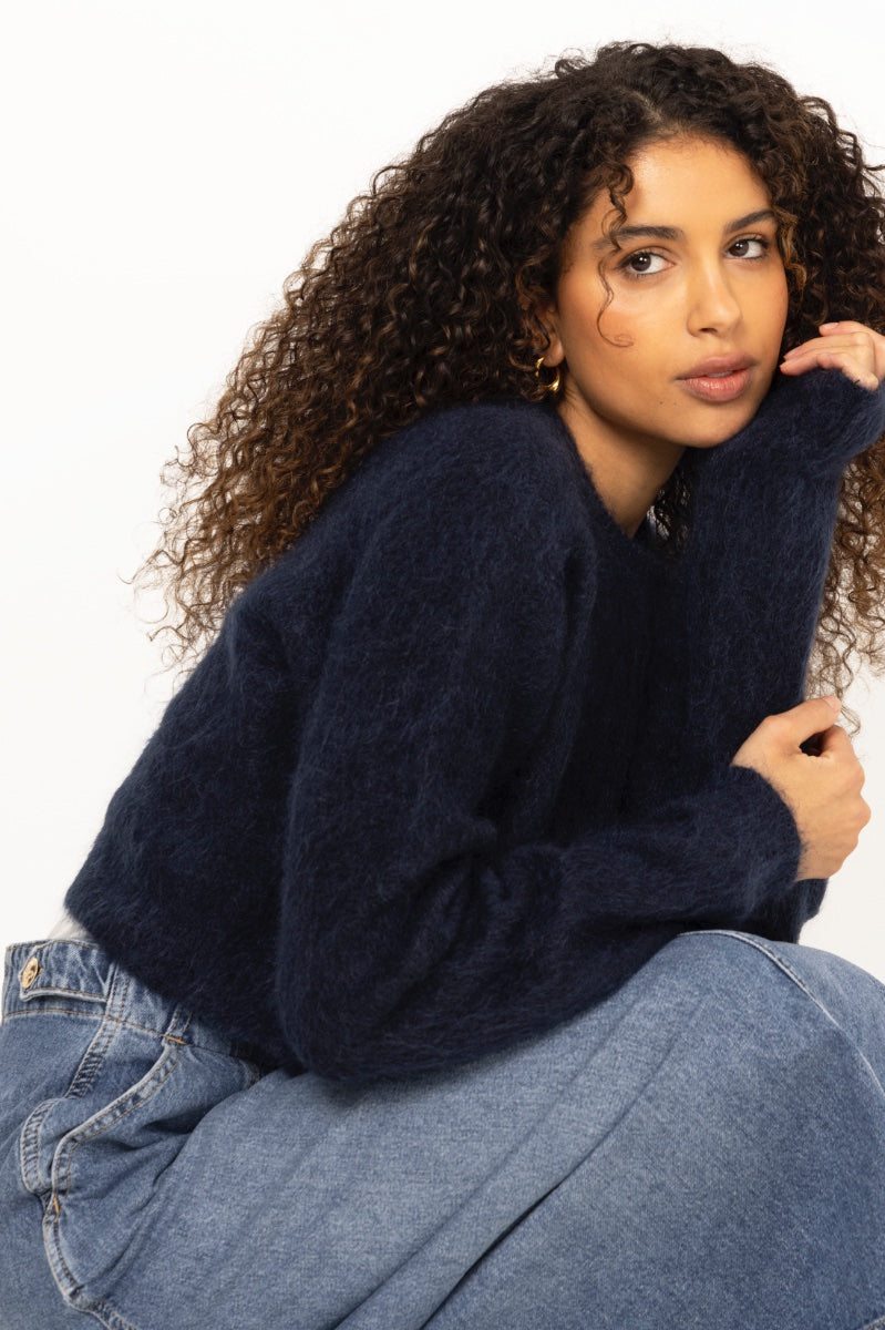 Alphagz Short Cardigan - Skycaptain Mélange
