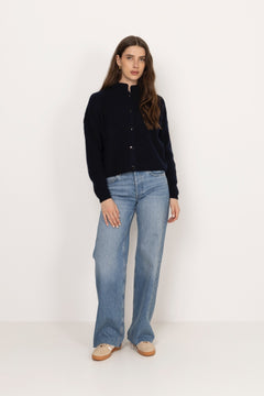 Gzdebbie Short Cardigan - Skycaptain Mélange