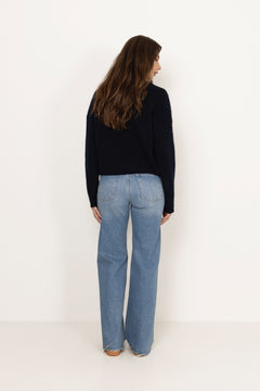 Gzdebbie Short Cardigan - Skycaptain Mélange