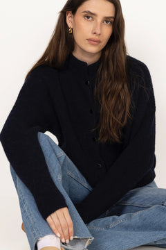 Gzdebbie Short Cardigan - Skycaptain Mélange