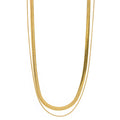 Ivy Double Snake Chain Necklace - Gold