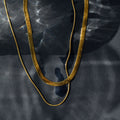 Ivy Double Snake Chain Necklace - Gold