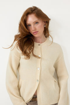 Molly Mohair Cardigan - Offwhite