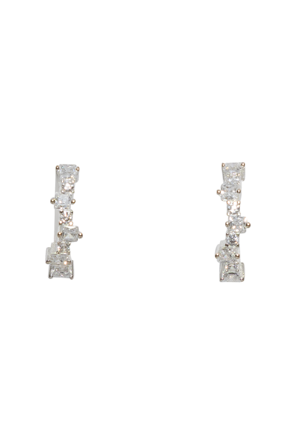 Mixed Medium Hoops - Silver