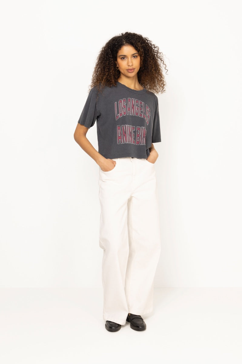 Johnny Cropped Tee - Washed Black
