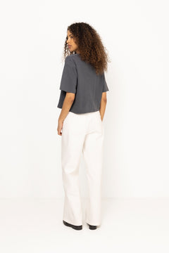 Johnny Cropped Tee - Washed Black