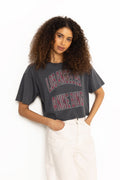 Johnny Cropped Tee - Washed Black