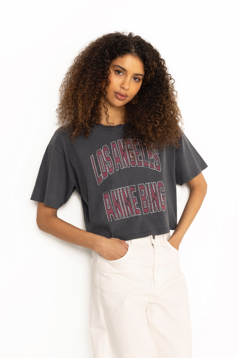 Johnny Cropped Tee - Washed Black