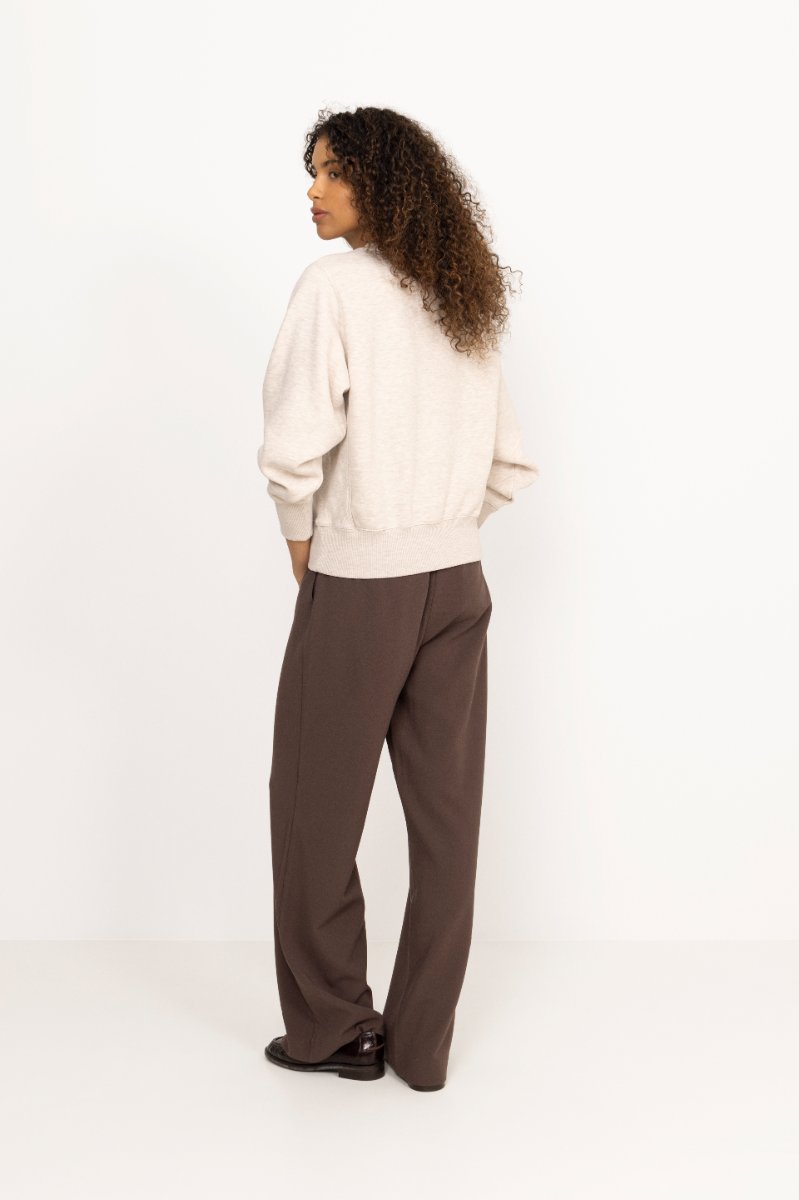 Harry Shrunken Sweatshirt LA - Oatmeal Melange