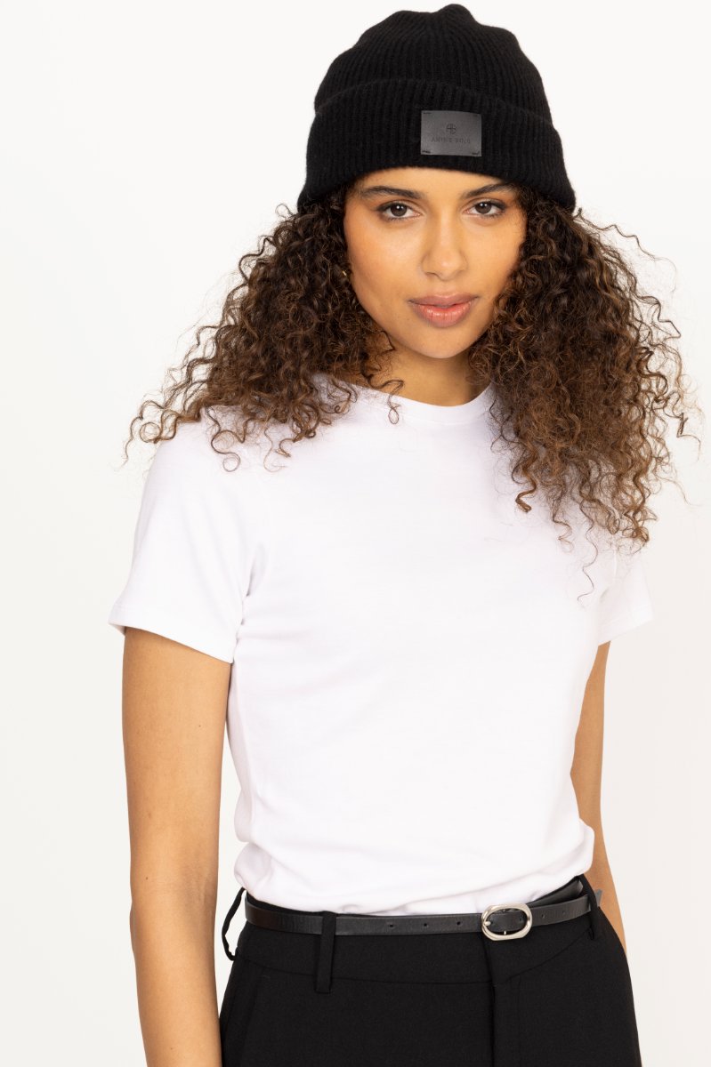 Carley Beanie - Black Cashmere