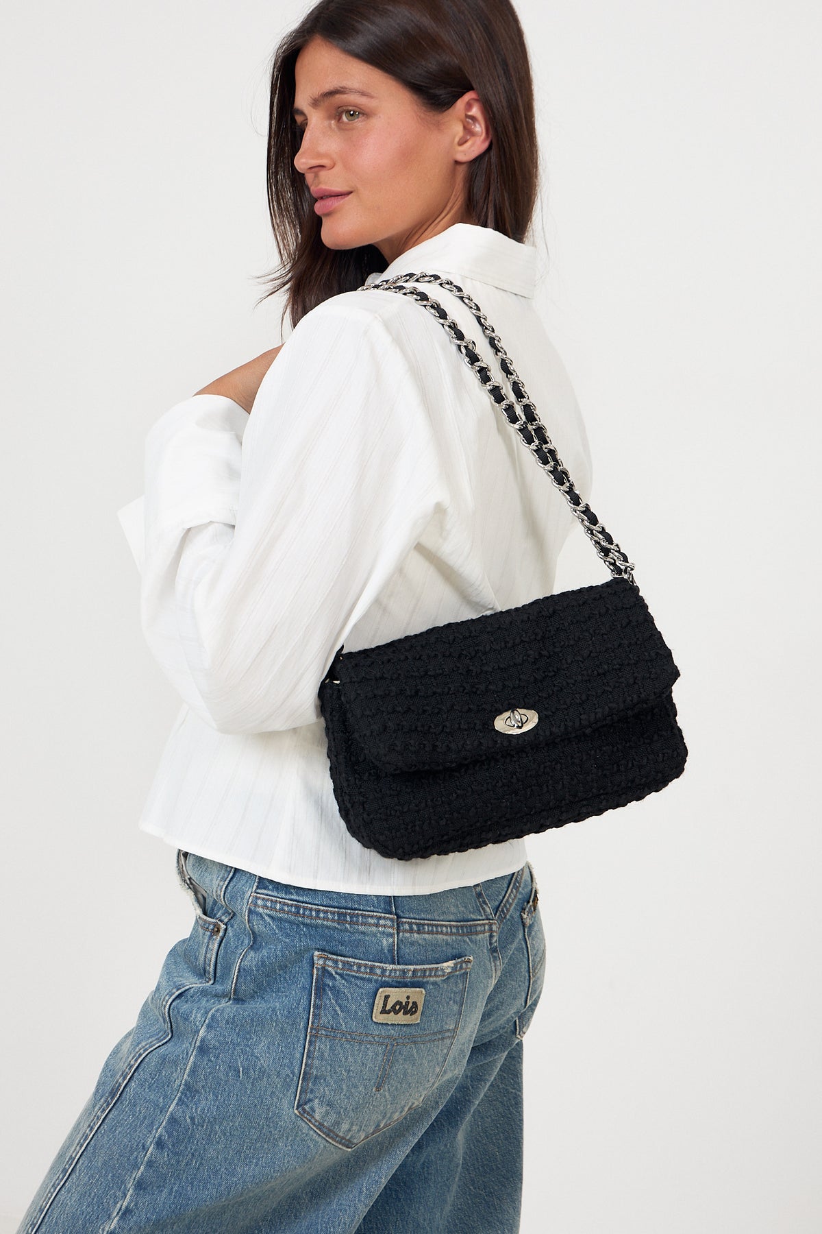 Ashby Hollis Bag - Black W/Silver
