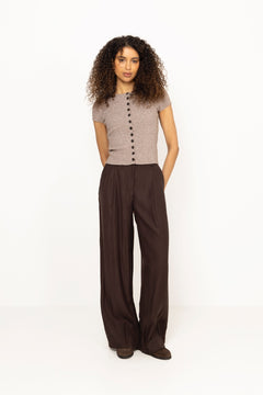 Todda Knit Tee - Sand Melange