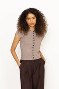 Todda Knit Tee - Sand Melange