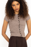 Todda Knit Tee - Sand Melange