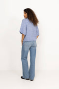 Benuta Fluffy Knit Cardigan - Dusty Blue
