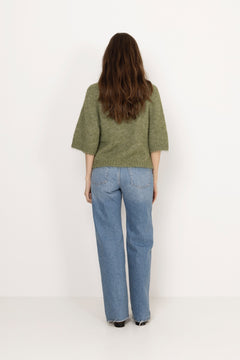 Benuta Fluffy Knit Cardigan - Dusty Green