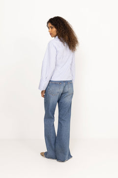 Rosa Light Check Shirt - Light Blue