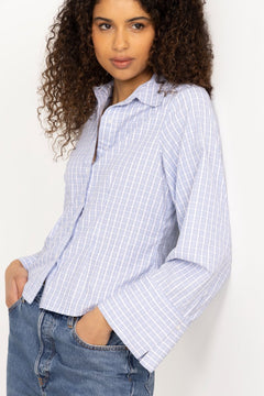 Rosa Light Check Shirt - Light Blue
