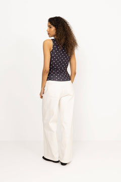 Ditty Jersey Dot Top - Black