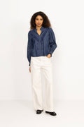 Degas Denim Blouse - Blue