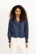 Degas Denim Blouse - Blue