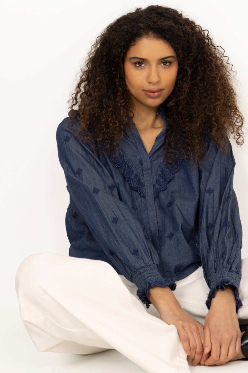 Degas Denim Blouse - Blue