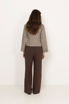 Rosa Checked Shirt - Beige