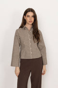 Rosa Checked Shirt - Beige