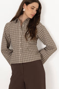 Rosa Checked Shirt - Beige
