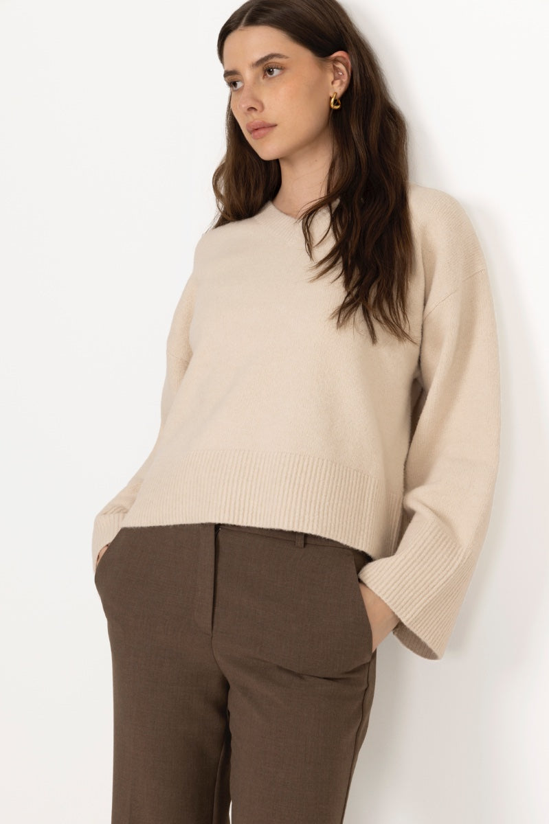 Dova Knit Blouse - Ivory