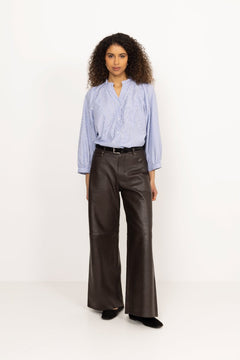 Barba Striped Blouse - Light Blue