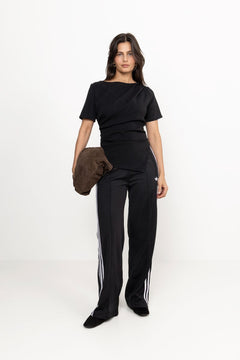 Firebird Loose Track Pant - Black/White