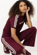 Linear Tee - Maroon/Maroon/Off White