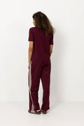 Firebird Loose Track Pant - Maroon/Off White