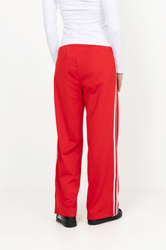 Firebird Loose Track Pant - Better Scarlet/White
